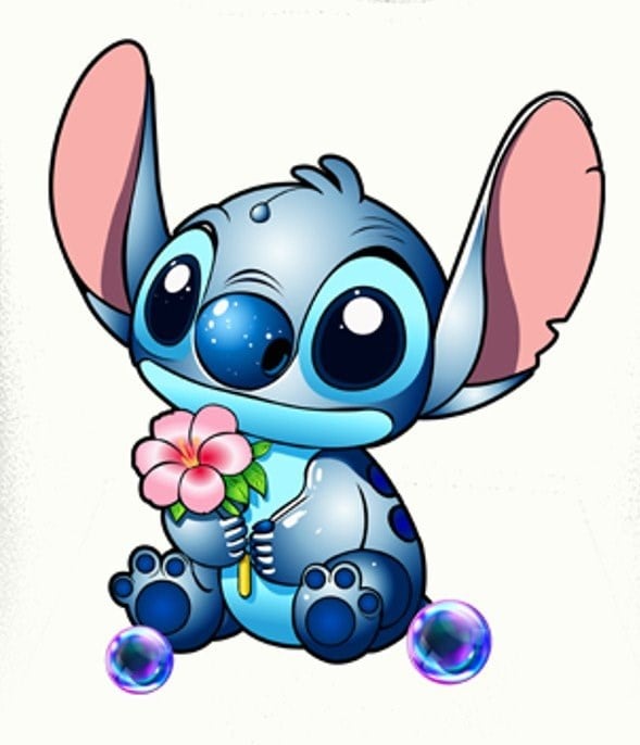 Unisex Stitch Baskılı Çocuk Swaetshirt Baskılı Kapüşonlu 3 İplik Şardonlu