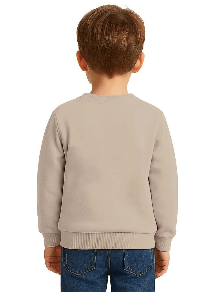 Unisex Sünger Bob Baskılı Çocuk Swaetshirt 3 İplik Şardonlu