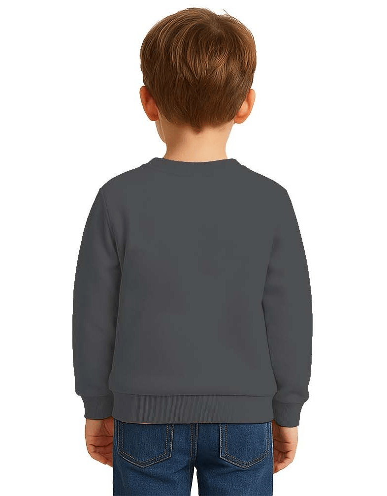Unisex Sünger Bob Baskılı Çocuk Swaetshirt 3 İplik Şardonlu