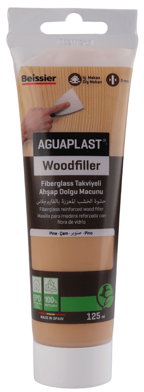 Aguaplast - Çam Fiberglass Katkılı Ahşap Dolgu Tamir Macunu 125 ml