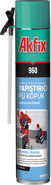 Akfix 960 Yapıştırıcı Pu Mantolama Köpüğü Pipetli 750 ml/850 gr