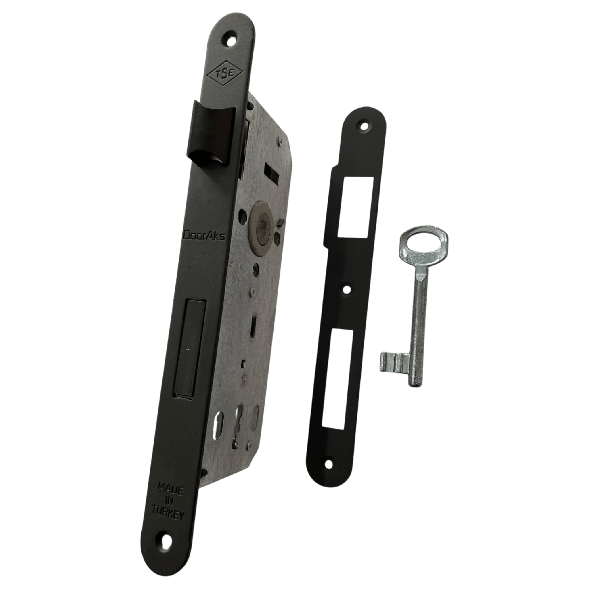 Dooraks 111E Oda Kilidi 40 mm Siyah Ayna:Oval 23 mm
