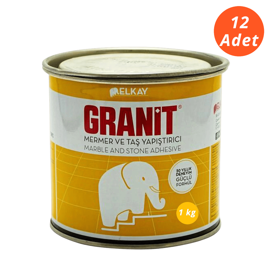 Elkay EB25 Grani̇t Mermer Yapıştırıcı Bej 1000 gr - 12'li Koli