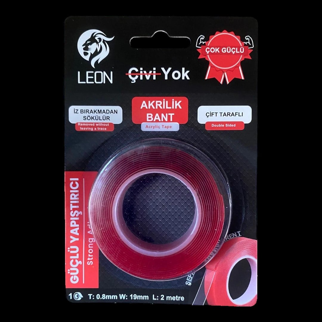 Leon Çift Taraflı Akrilik Bant 19 mm 2 mt