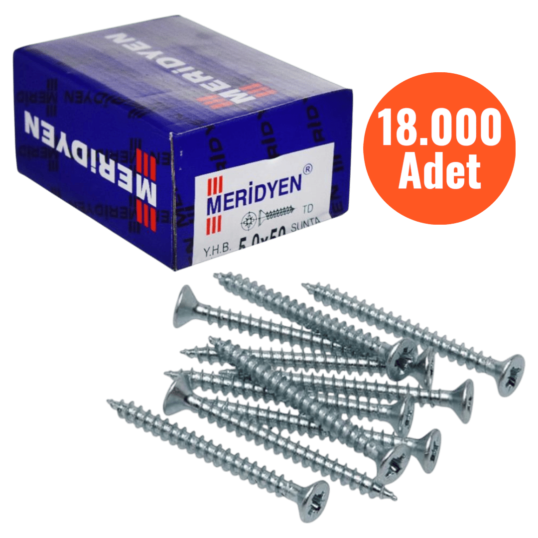 Meridyen Sunta Vidası 3,5*30 mm 18.000 Adet - PZ 2 Bits Uç ile Kullanılır