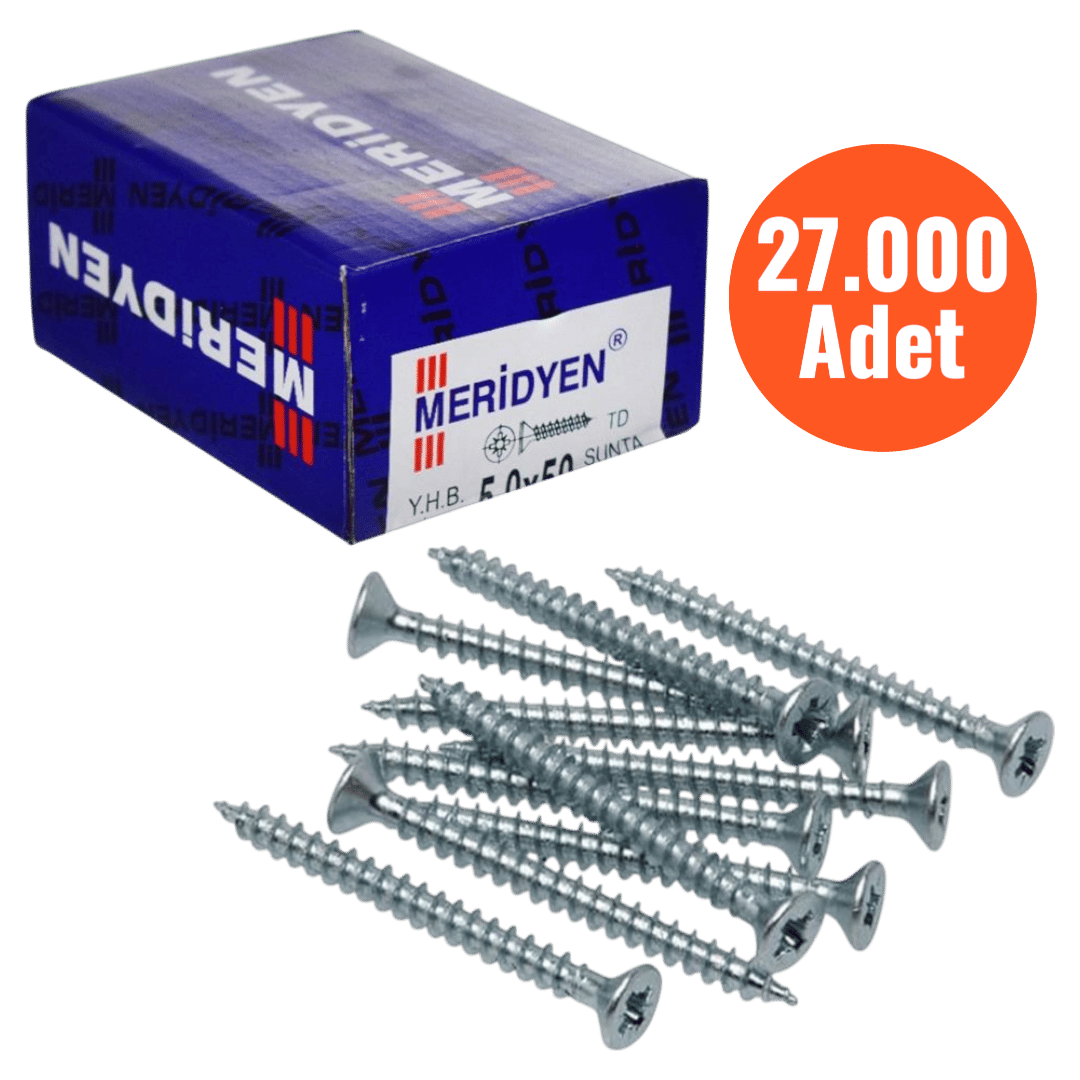 Meridyen Sunta Vidası 4,0*18 mm 27.000 Adet - PZ 2 Bits Uç ile Kullanılır