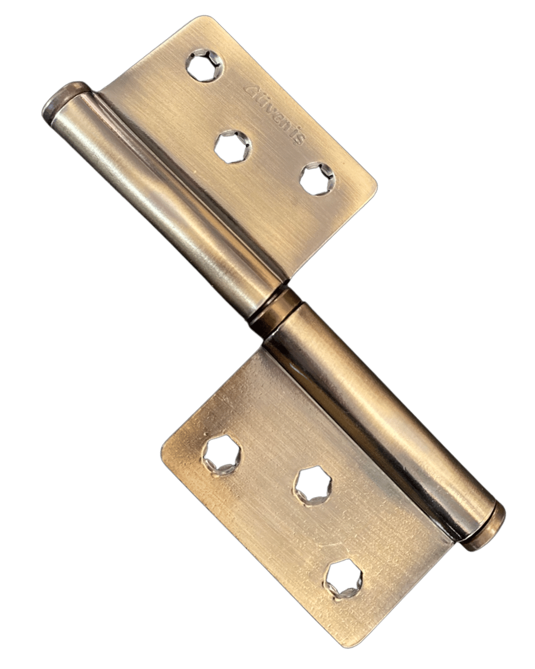 Panel Kapı Menteşesi Çelik Antik Sarı B:12 cm K:2,5 mm