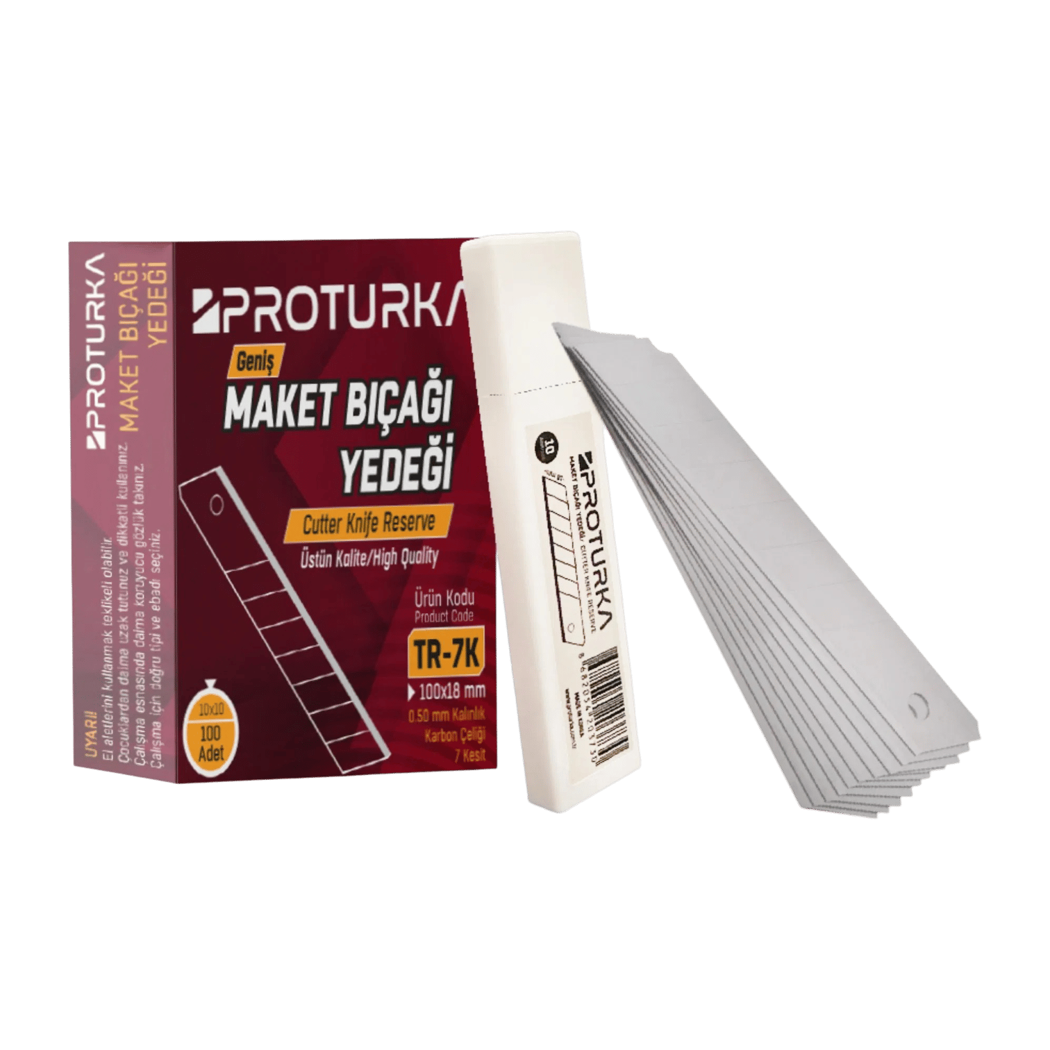 Proturka Maket Bıçağı Yedeği 18 mm 0,5 mm TR-7K