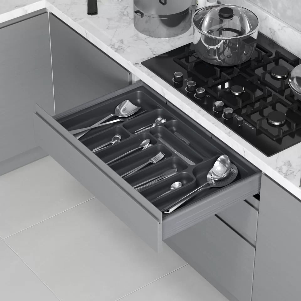 Starax S-2289-A Kaşıklık Antrasit 74*49 Cm {En:69 Derinlik:41 Kesilebilir} 10 Bölmeli