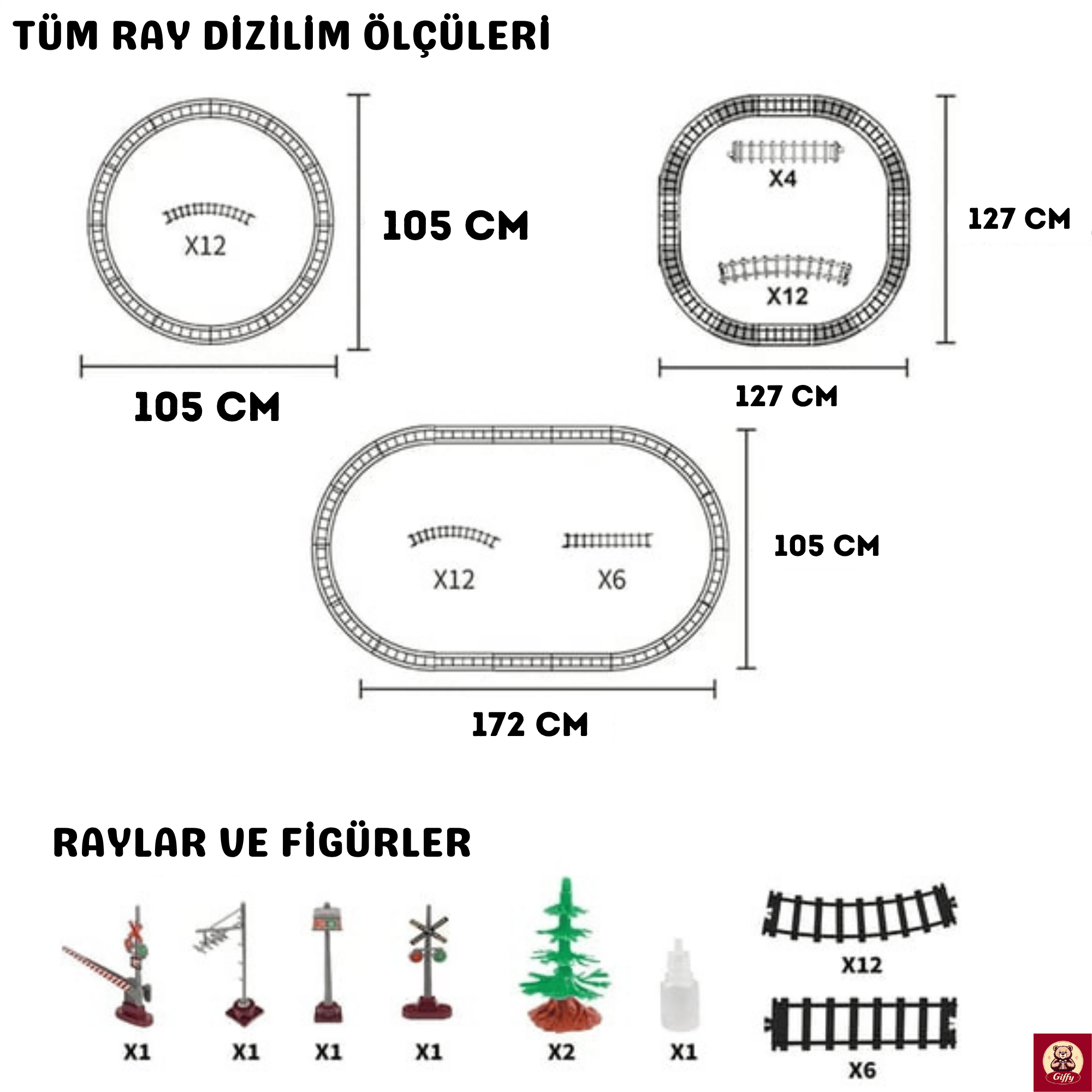 Işıklı Sesli Buharlı Tren Seti 30 Parça – Gerçek Buhar Efektli, Klasik Lokomotif Oyuncak Tren (135 cm Ray)