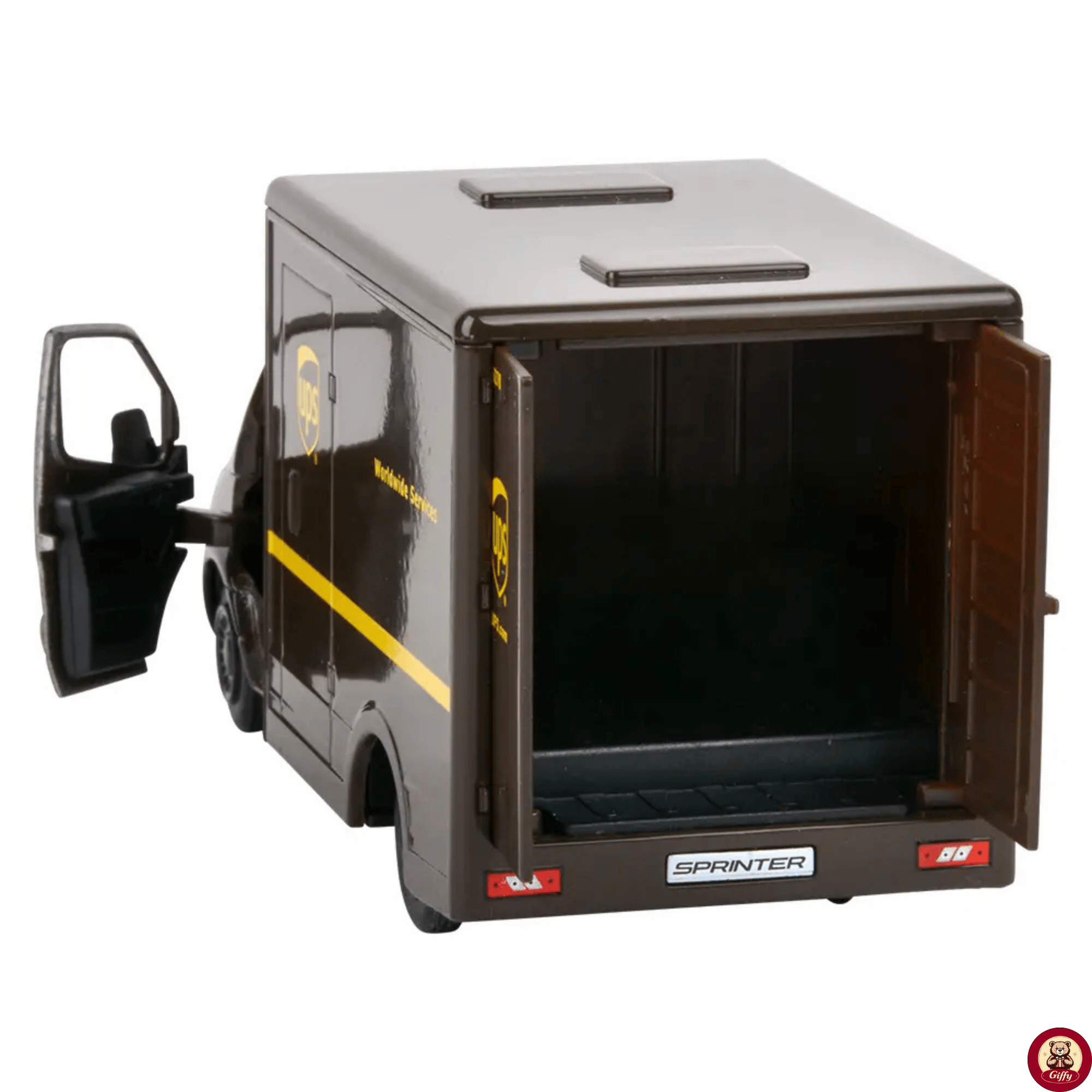 Oyuncak 1:48 Ölçek Mercedes-Benz Sprinter UPS Kapalı Kasa Kargo Aracı 12,5 cm Metal Kupa Açılır Kapılı Koleksiyonluk Hediyelik