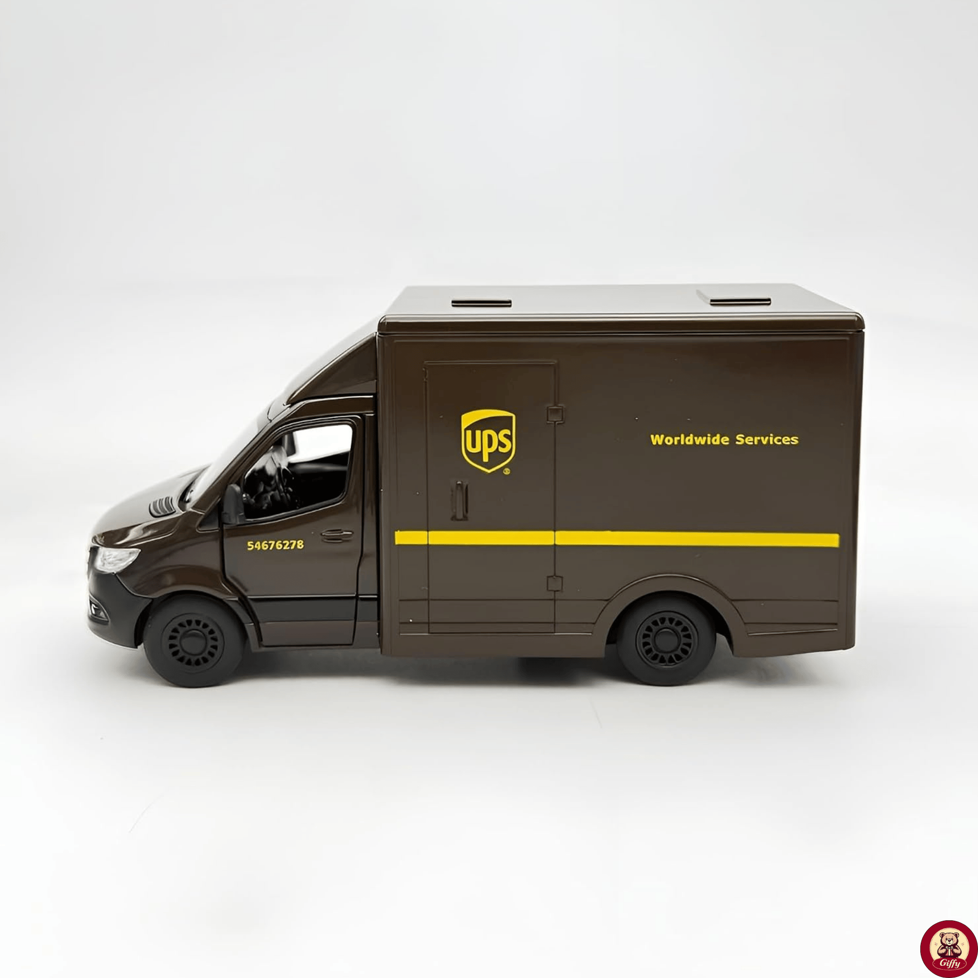 Oyuncak 1:48 Ölçek Mercedes-Benz Sprinter UPS Kapalı Kasa Kargo Aracı 12,5 cm Metal Kupa Açılır Kapılı Koleksiyonluk Hediyelik