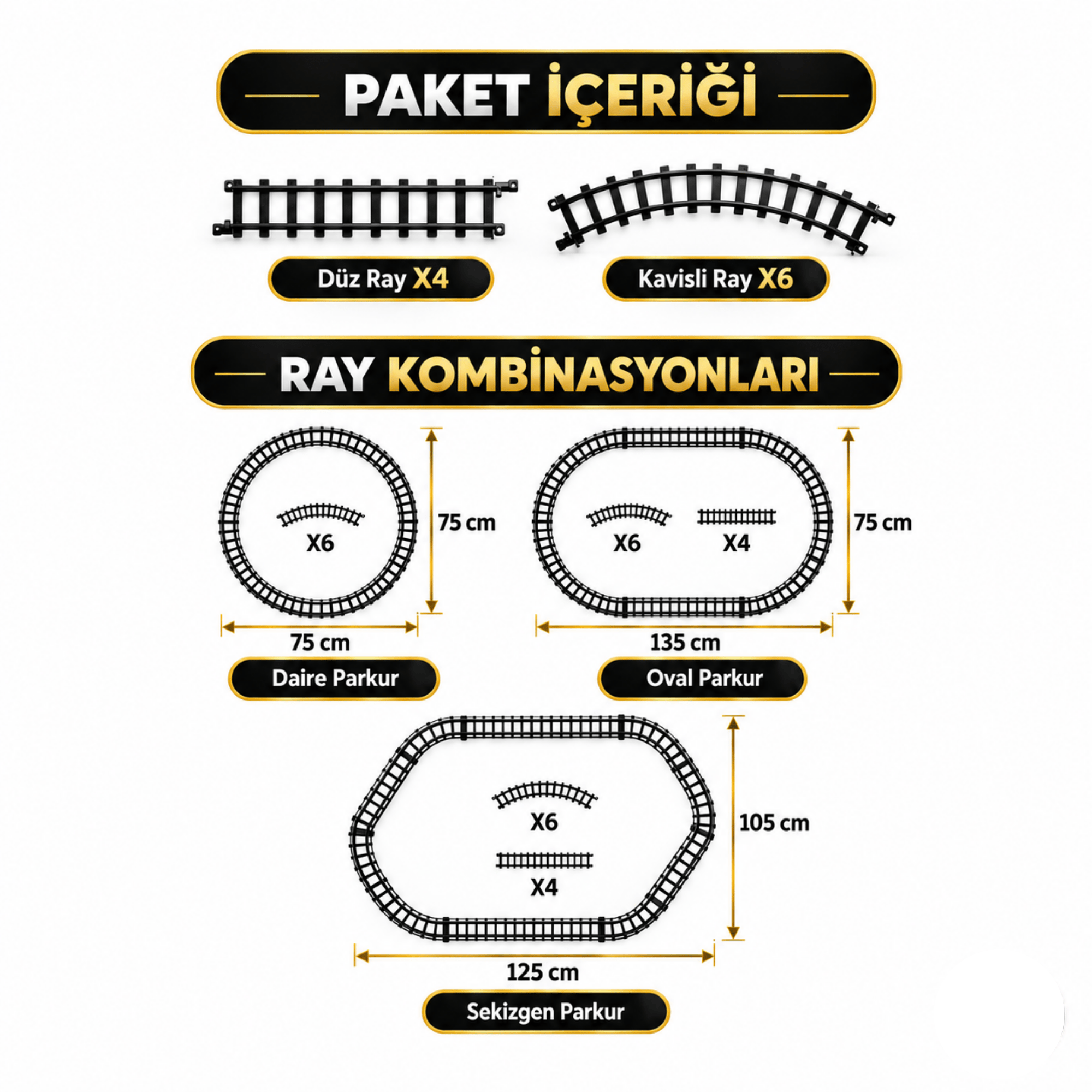 Oyuncak 15 Parça Su Buharlı Oyuncak Tren Seti Işıklı Sesli Pilli 3 Farklı Ray Dizilimli Lokomotif ve Vagon Seti