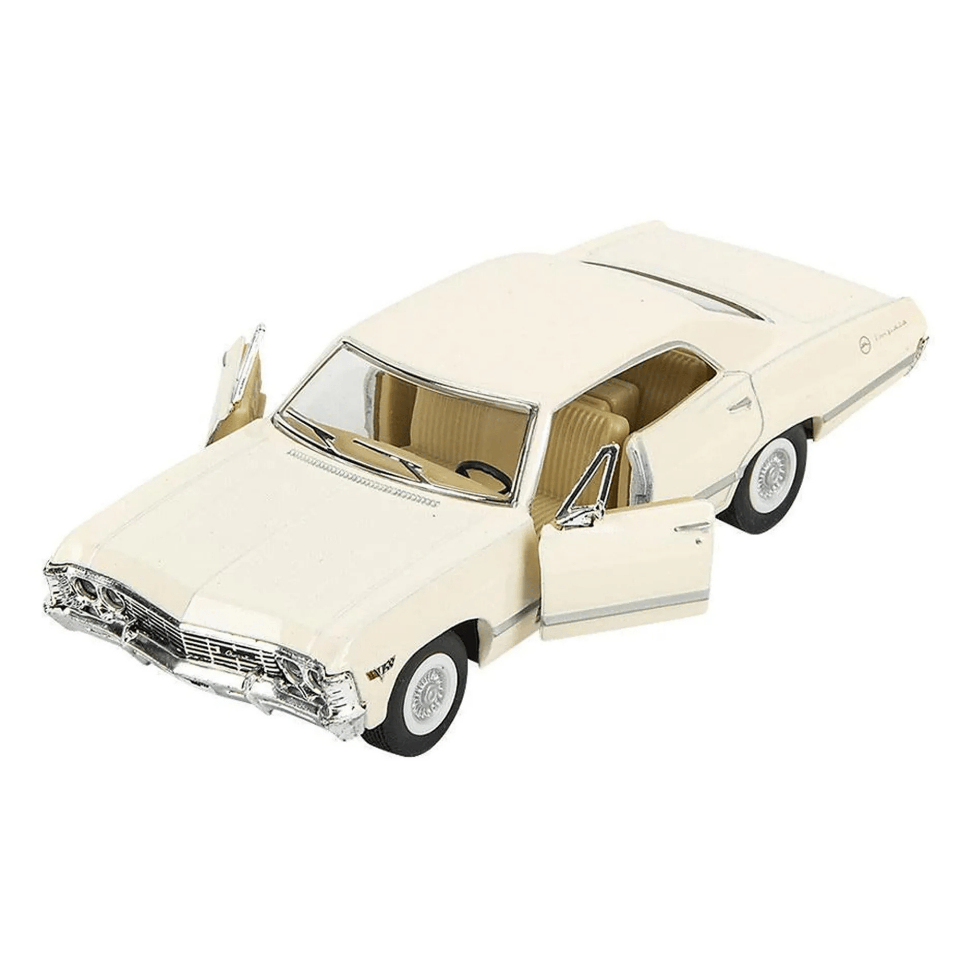 Oyuncak 1967 Chevrolet Impala 1:43 Die Cast Metal Model Araba 12,5 cm Açılır Kapılı Koleksiyonluk Klasik Araba Koleksiyonluk Hediyelik Oyuncak (Beyaz)