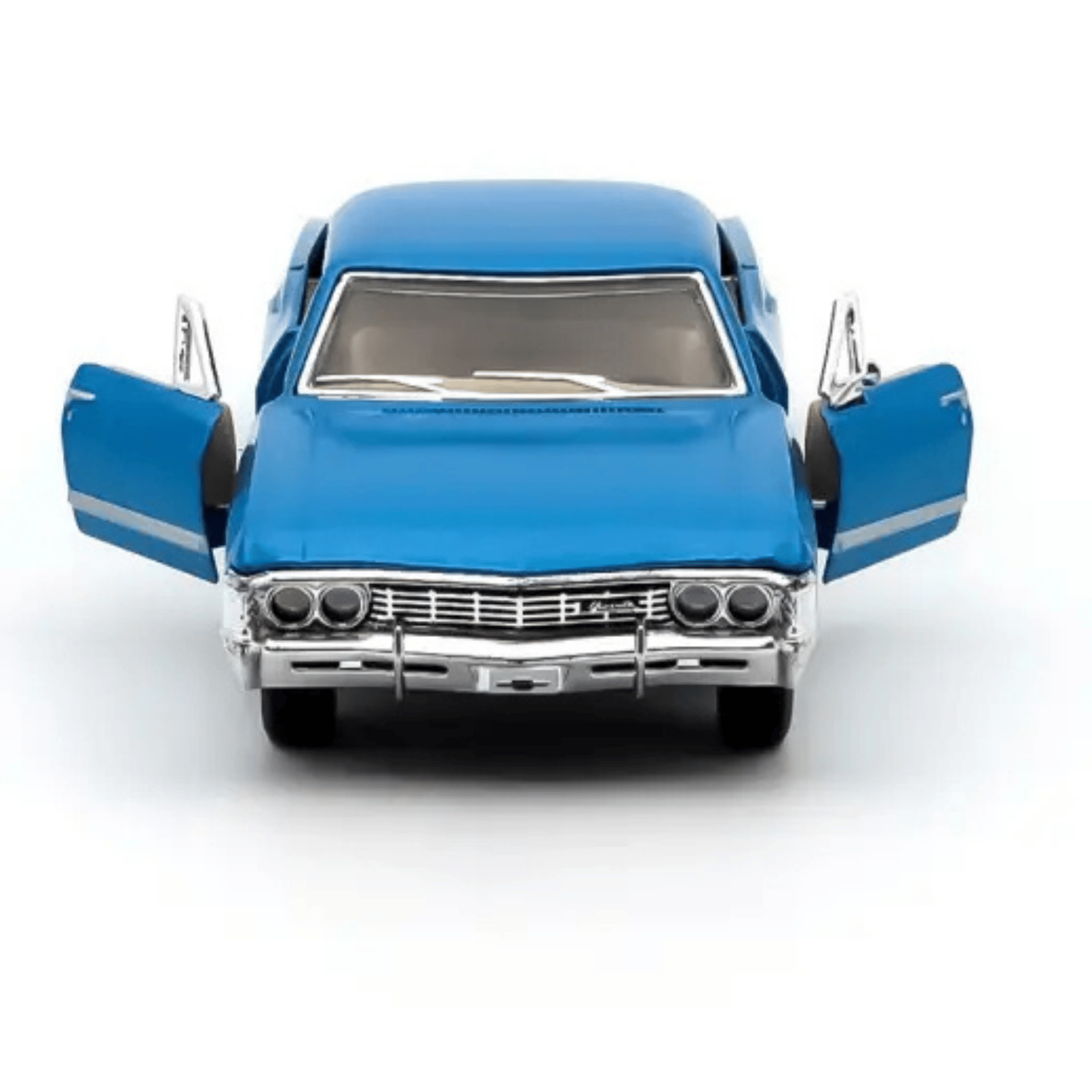 Oyuncak 1967 Chevrolet Impala 1:43 Die Cast Metal Model Araba 12,5 cm Açılır Kapılı Koleksiyonluk Klasik Araba Koleksiyonluk Hediyelik Oyuncak (Mavi)