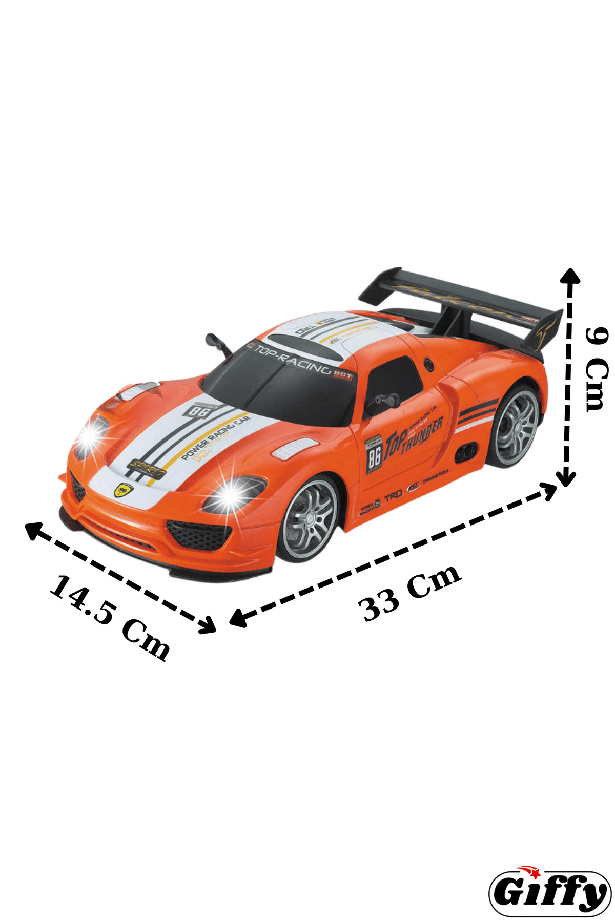 Oyuncak 2.4 Uzaktan Kumandalı Şarjlı Full Fonksiyon Ralli Racing Yarış Arabası 33 Cm Led Işıklı