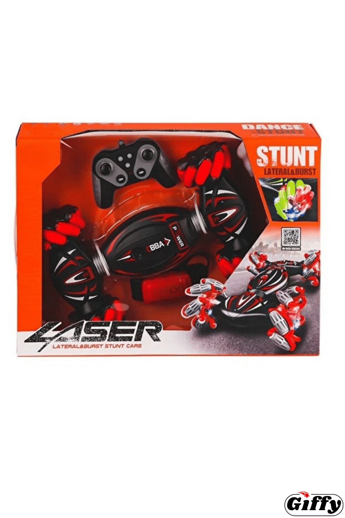 Oyuncak 2.4 GHz Uzaktan Kumandalı Akrobat Araba 4 Çeker Full Fonksiyon LED Işıklı Müzikli Şarjlı