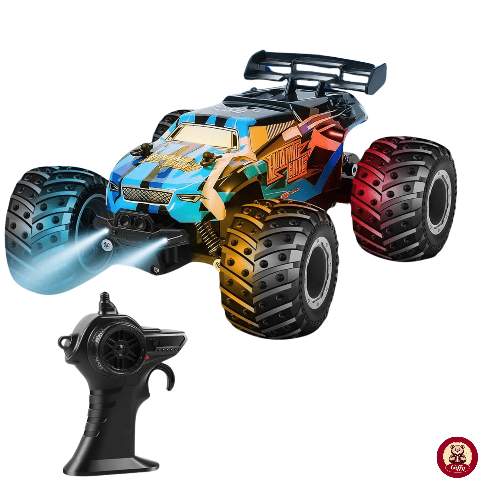 Oyuncak 2.4 GHz Uzaktan Kumandalı Şarjlı Led Işıklı Drift Atan 15 Km Hız Off Road 45 Dk Batarya (Mavi)