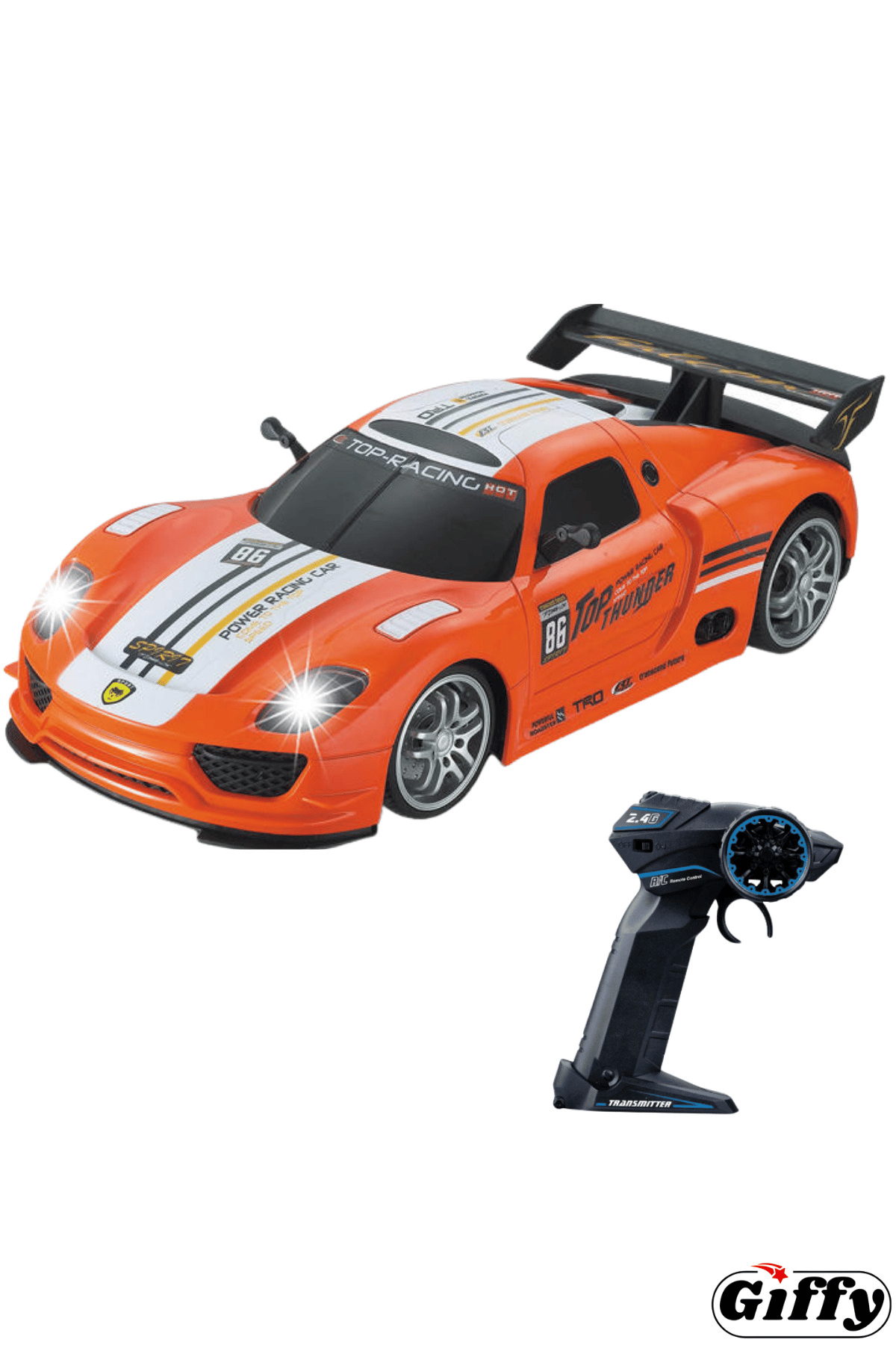 Oyuncak 2.4 Uzaktan Kumandalı Şarjlı Full Fonksiyon Ralli Racing Yarış Arabası 33 Cm Led Işıklı