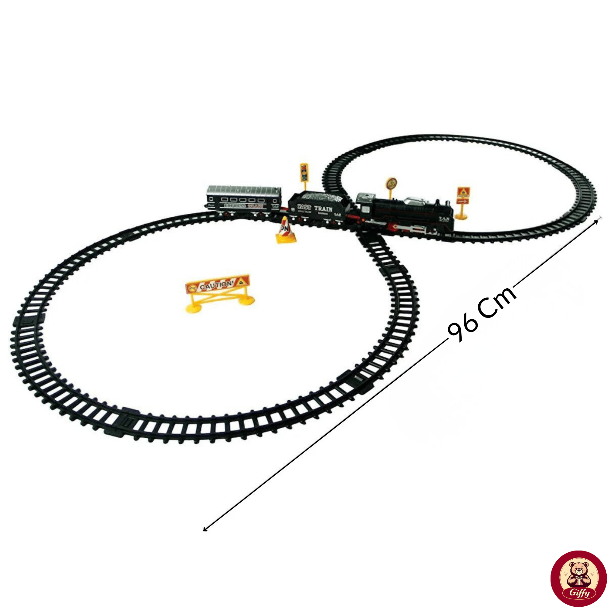 Oyuncak 23 Parça Işıklı Klasik Tren Seti 96 Cm 3 Farklı Ray Modeli Pilli Retro Tren 8 Olan Tren
