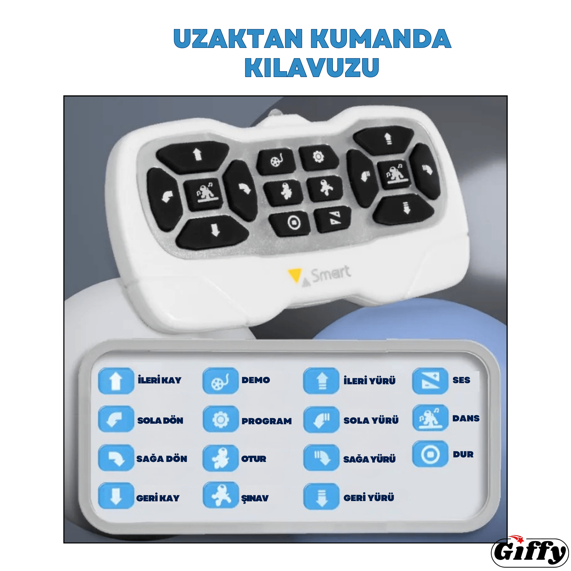 Oyuncak Full Fonksiyon Uzaktan Kumandalı El Sensörlü Şarjlı Işıklı Müzikli Dansçı Robot Köpek