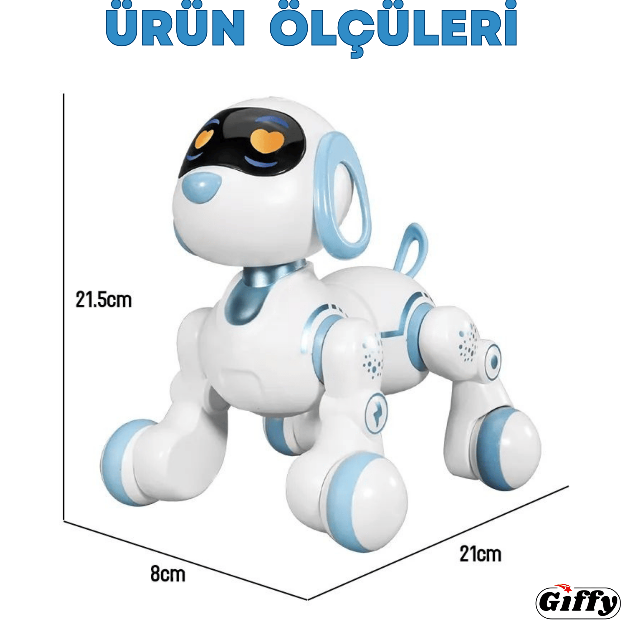 Oyuncak Full Fonksiyon Uzaktan Kumandalı El Sensörlü Şarjlı Işıklı Müzikli Dansçı Robot Köpek