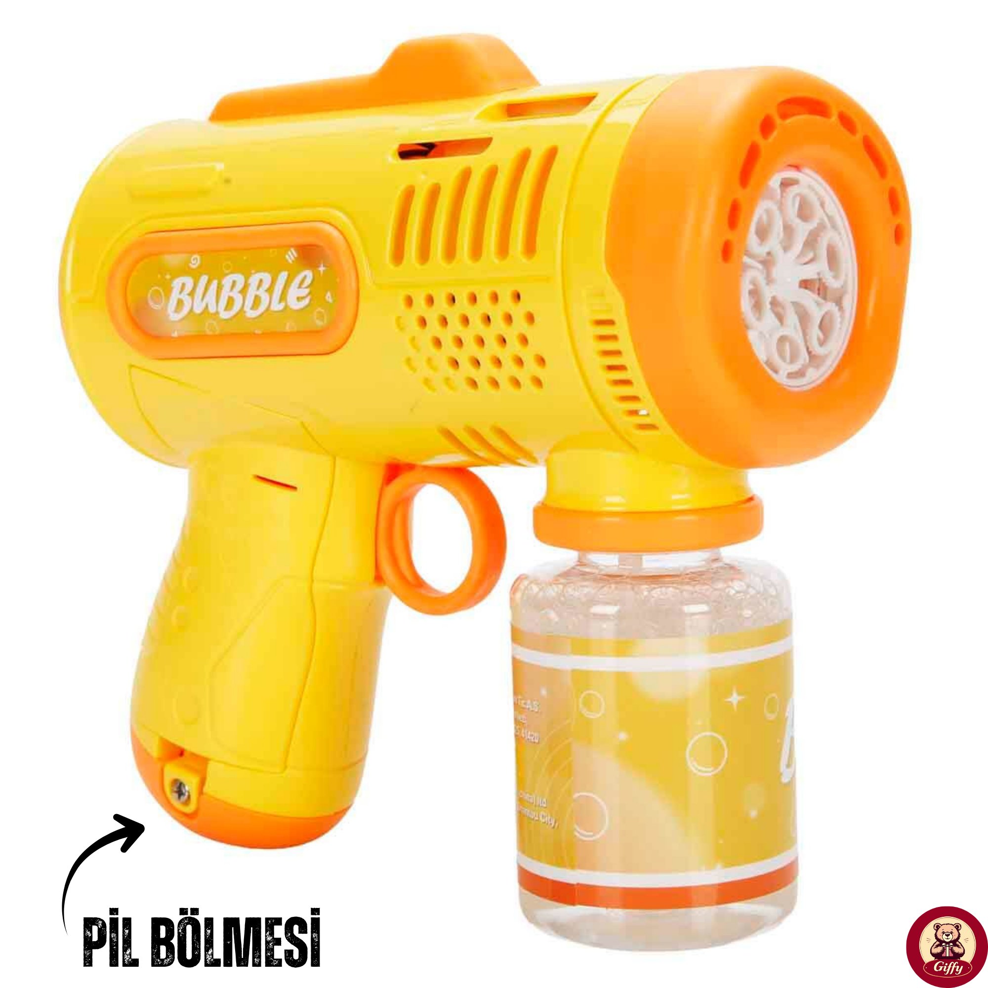 Oyuncak Işıklı Otomatik Köpük Tabancası Bubble Gun 5000+ Köpük