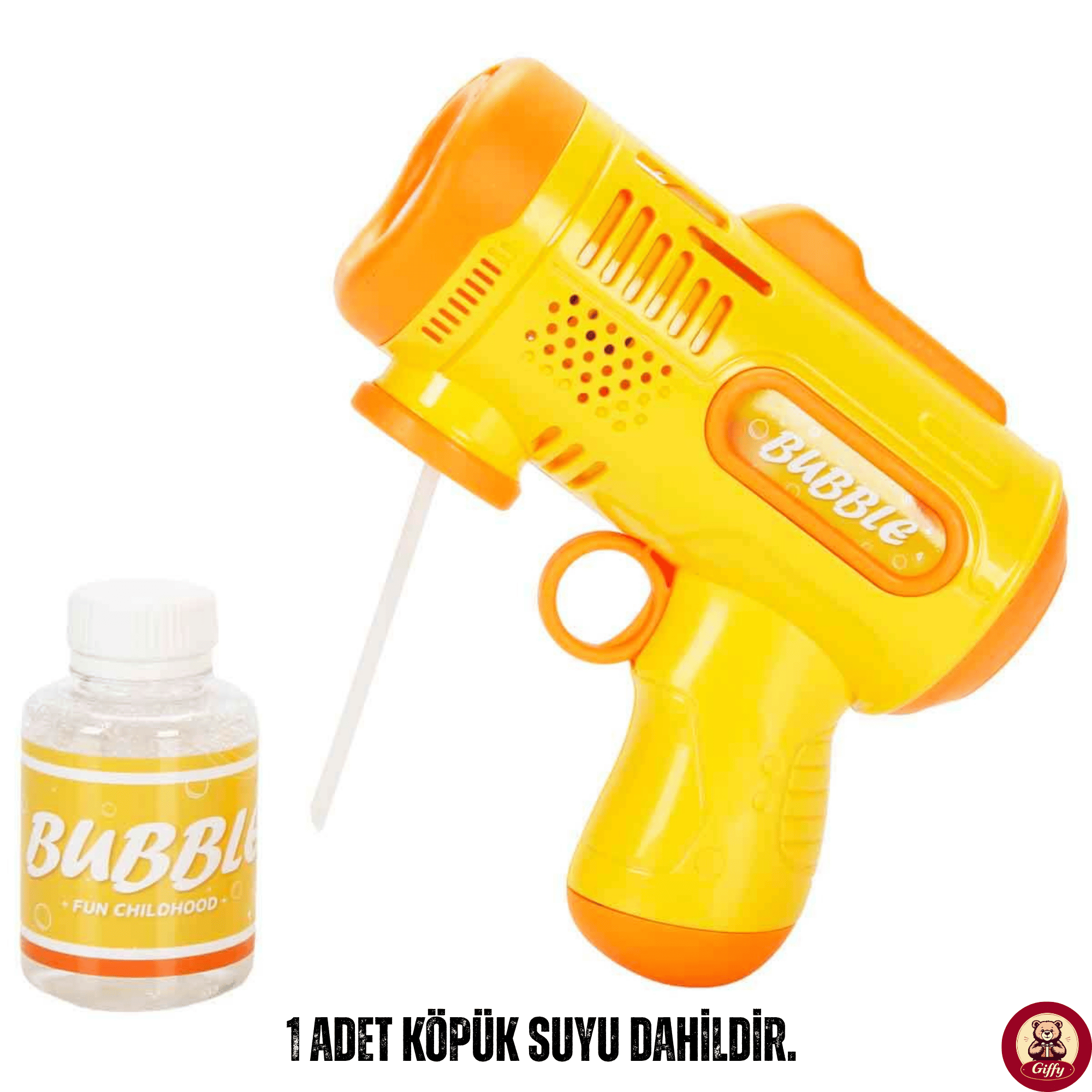 Oyuncak Işıklı Otomatik Köpük Tabancası Bubble Gun 5000+ Köpük