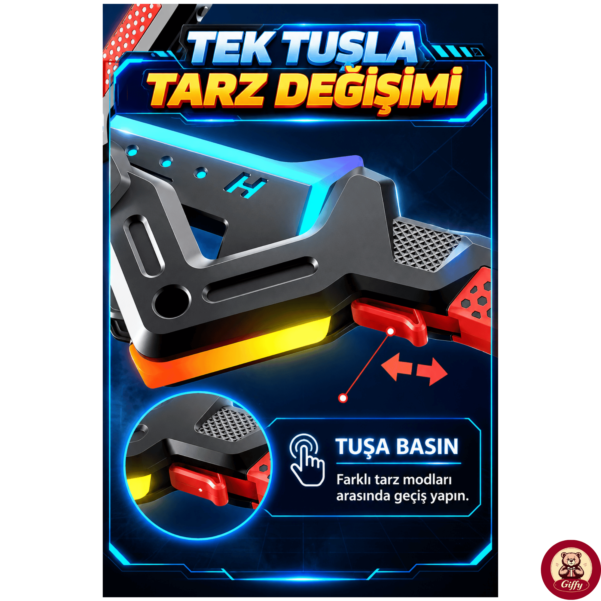 Oyuncak Işın Baltası ,LED Işıklı RGB,Buhar Atan ,Dahili Şarjlı ,Ses ve Işık Efektli ,Darbe Sensörlü ,2 Farklı Modlu Kılıç ve Balta Modlu ,35 CM