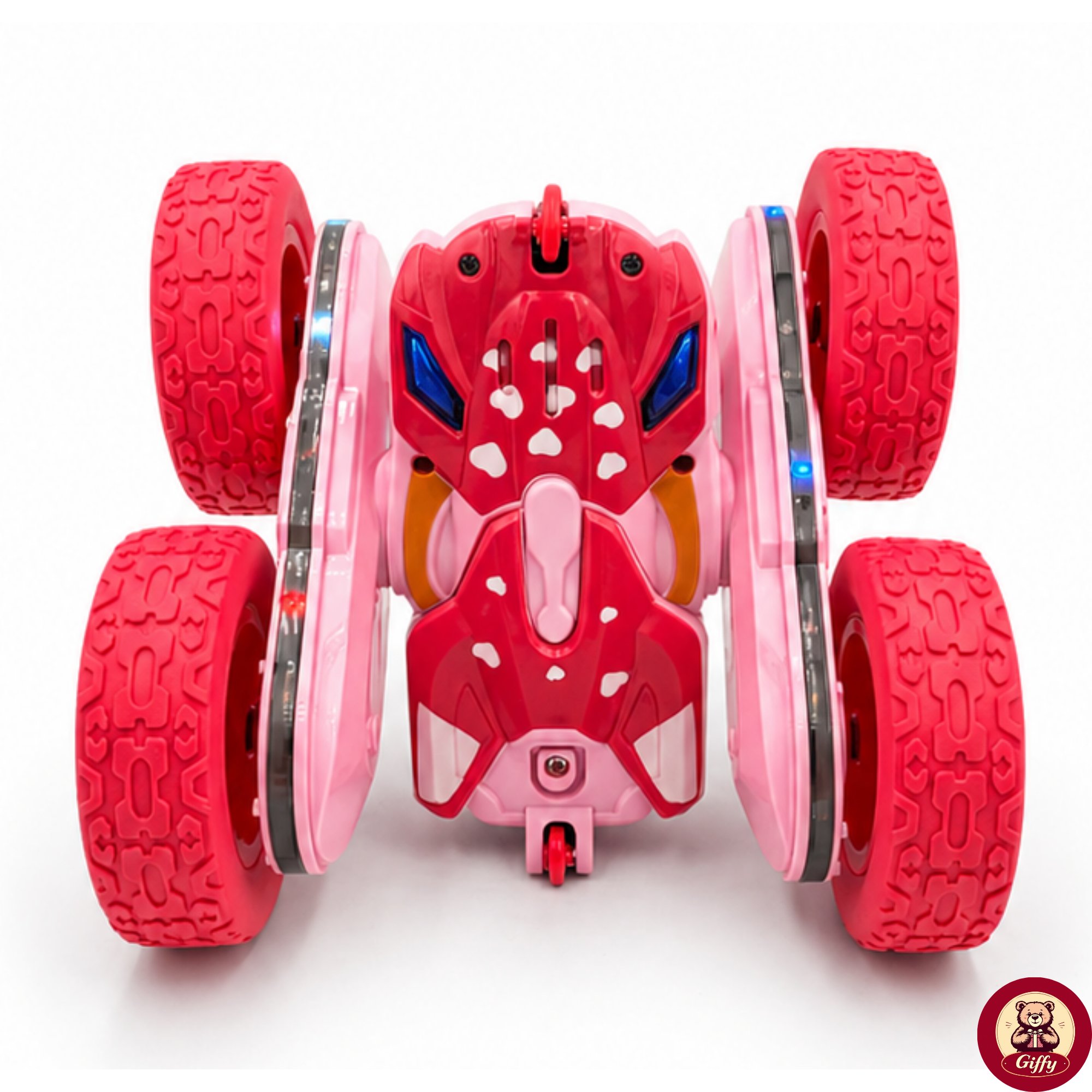 Oyuncak LED Işıklı 360° Akrobat Uzaktan Kumandalı Araba Şarjlı 4x4 Off Road Dublör Oyuncak Araba (Pembe)