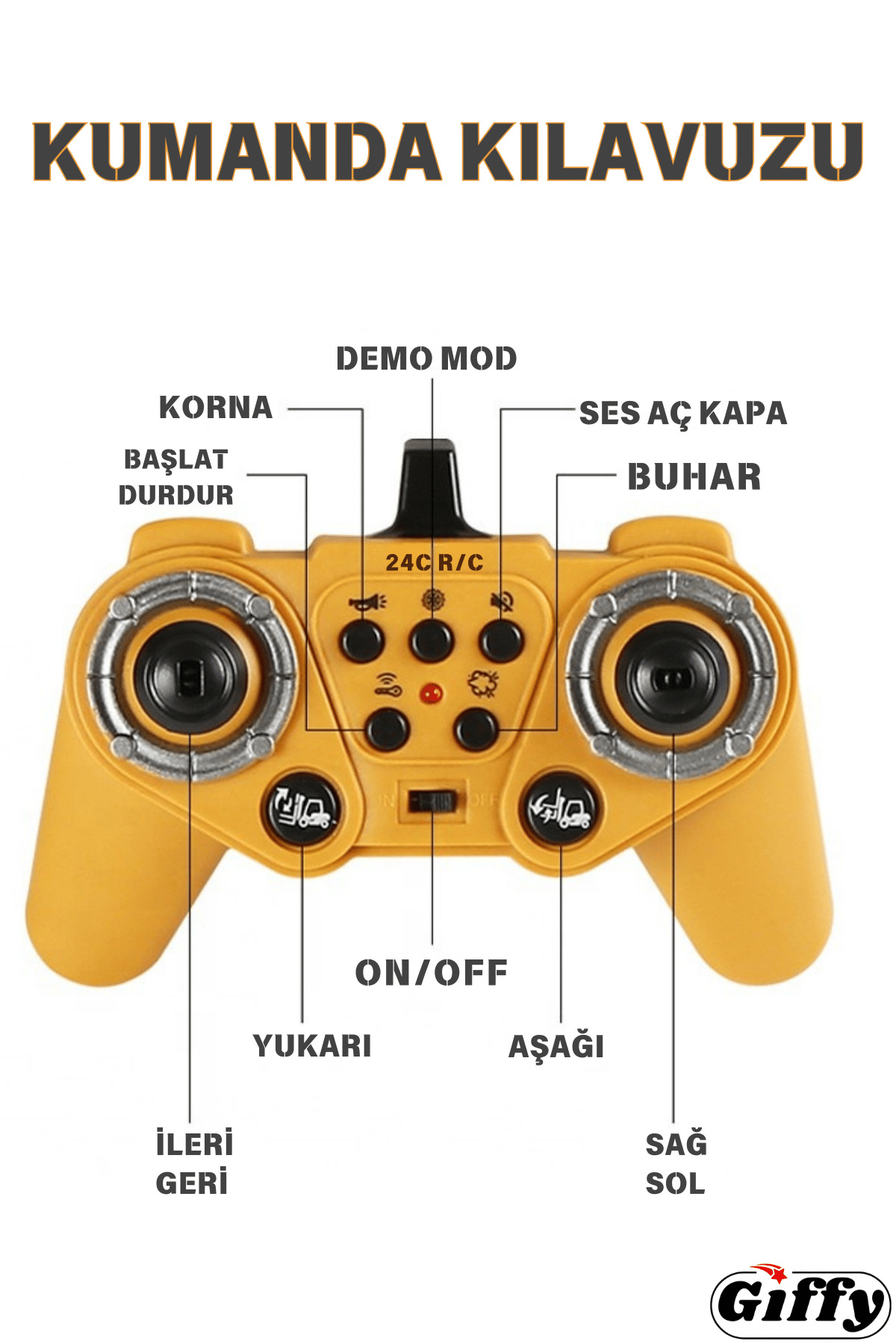 Oyuncak Uzaktan Kumandalı Forklift İş Makinesi Ses Efektli Şarjlı Hareketli Full Fonksiyon Rc
