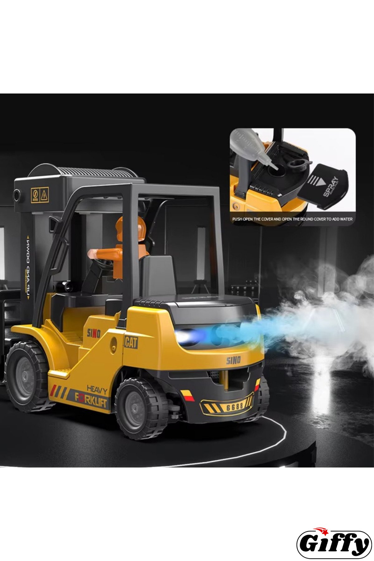 Oyuncak Uzaktan Kumandalı Forklift İş Makinesi Ses Efektli Şarjlı Hareketli Full Fonksiyon Rc