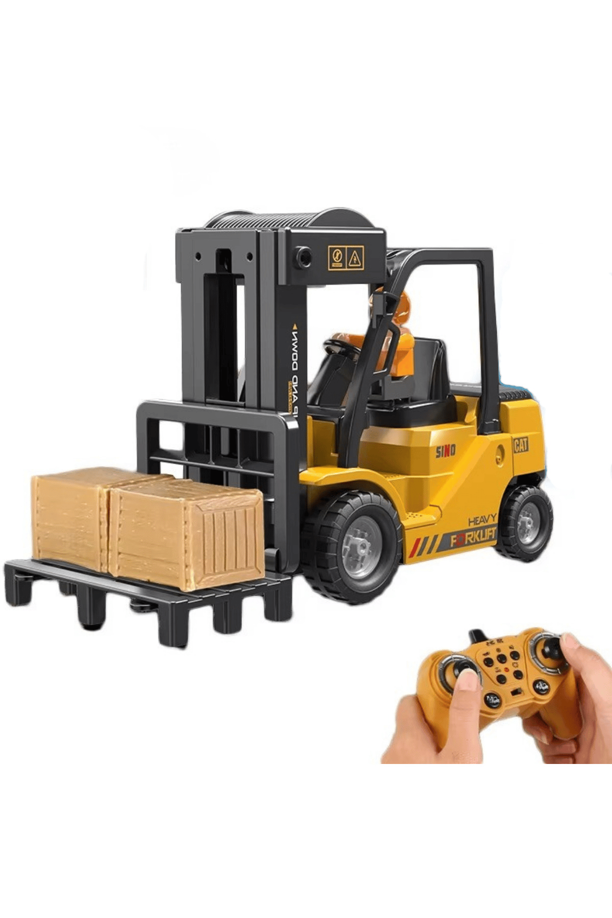 Oyuncak Uzaktan Kumandalı Forklift İş Makinesi Ses Efektli Şarjlı Hareketli Full Fonksiyon Rc