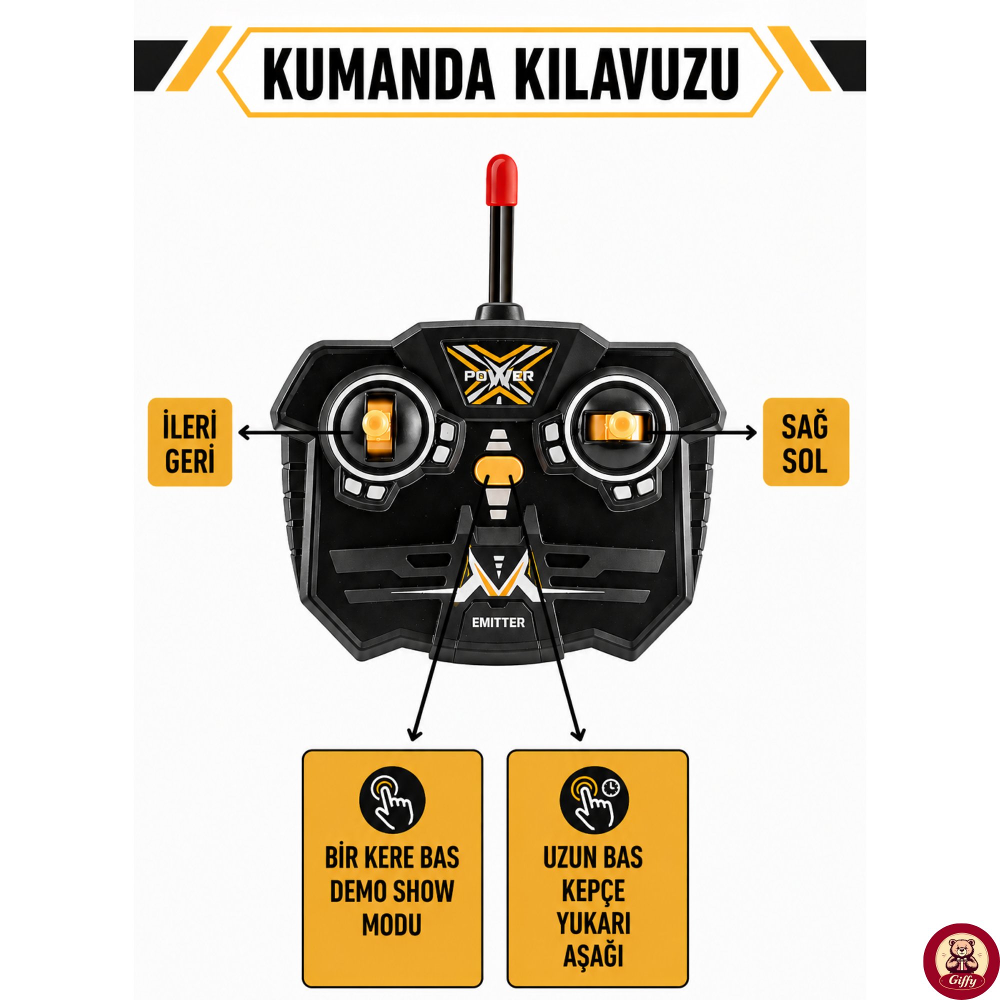 Oyuncak Uzaktan Kumandalı Şarjlı Ekskavatör Oyuncak Kepçe Full Fonksiyon LED Işıklı Paletli İş Makinesi RC İş Makinesi