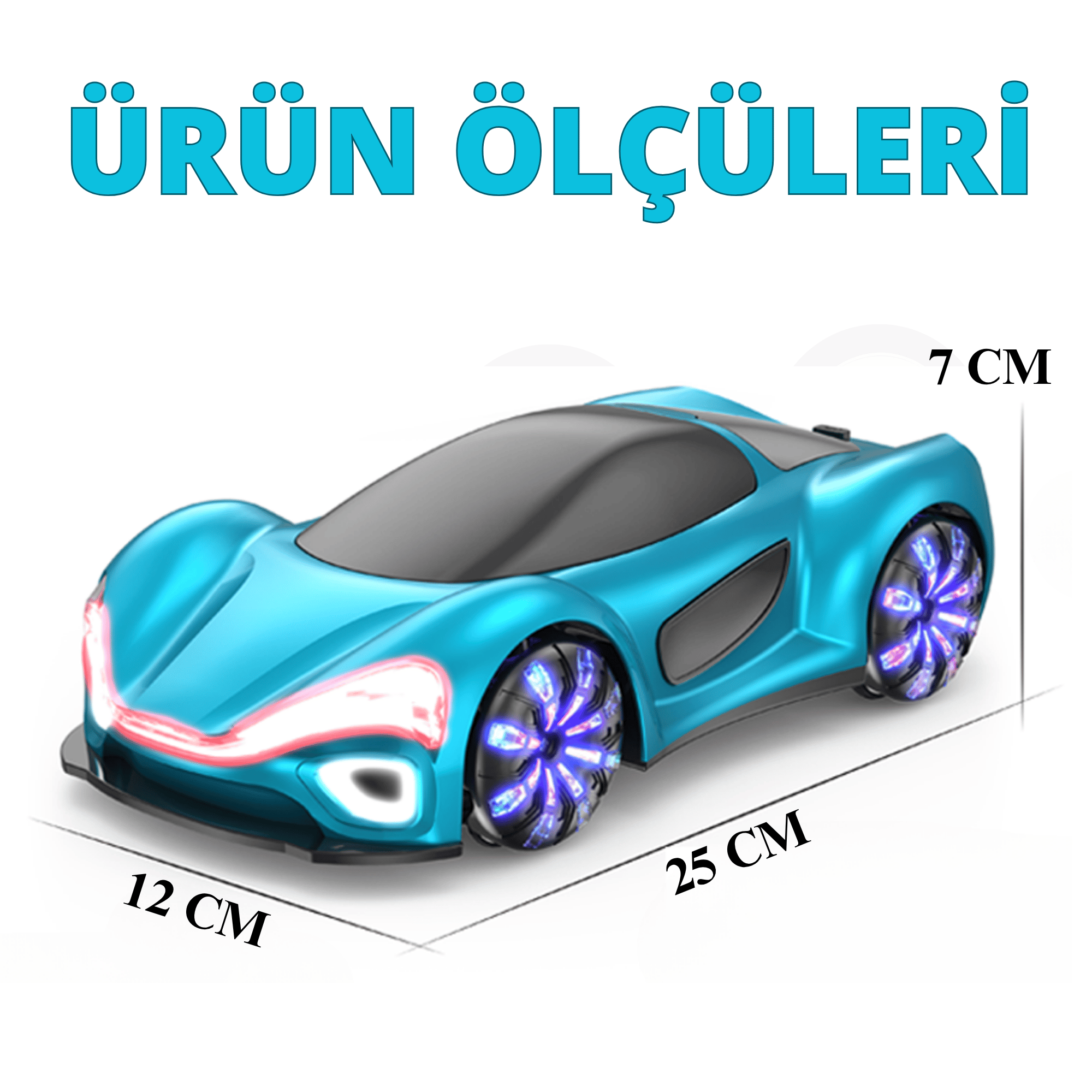 Oyuncak Uzaktan Kumandalı Şarjlı Elektrikli Araba 4X4 Şarj İstasyonlu Led Işıklı Sesli Müzikli RC (Mavi)