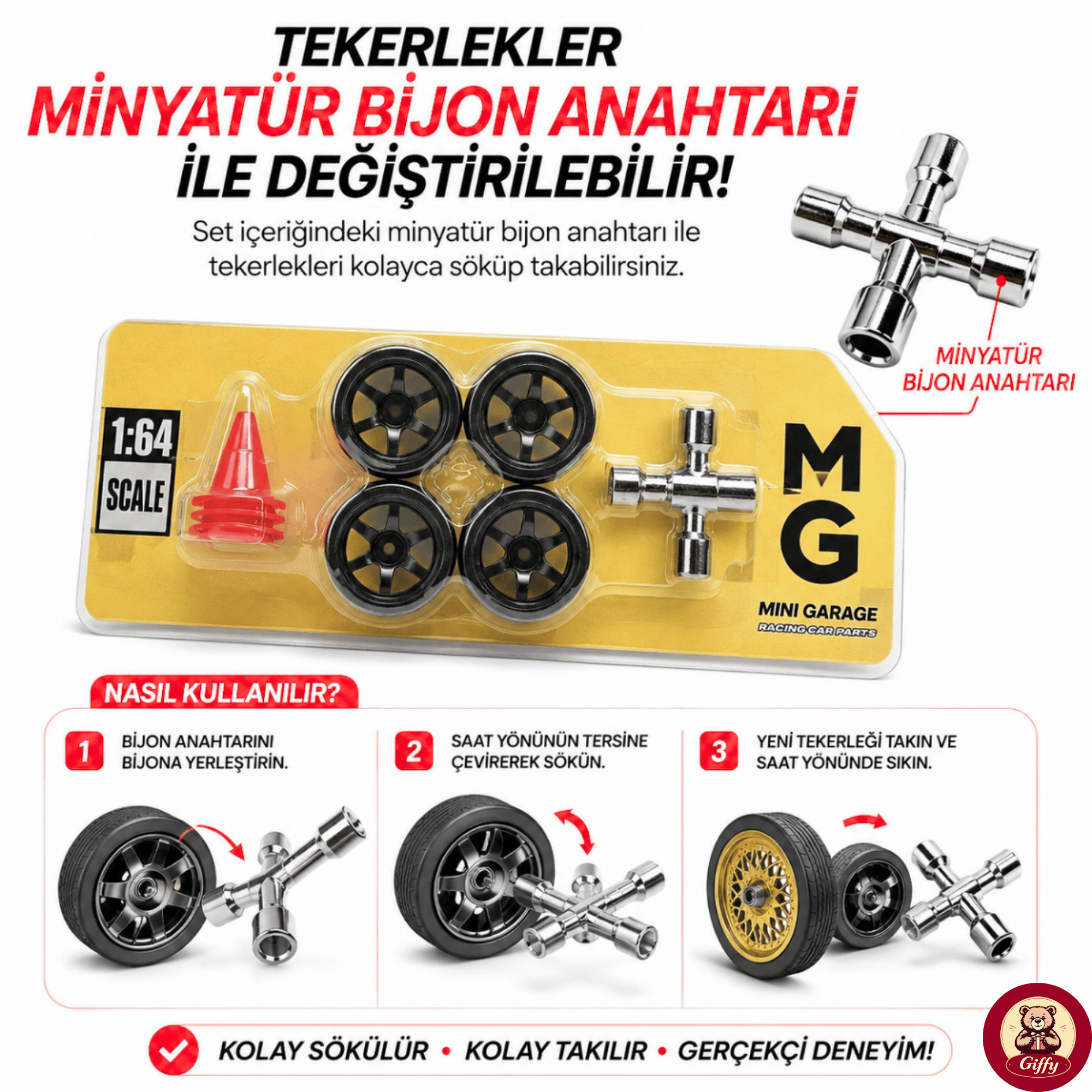 Uzaktan Kumandalı BMW E30 Drift Arabası Retro Efsane Kasa 30 KM/H Sürat Yapabilen 4x4 Şarjlı Hız Ayarlı LED Işıklı 7 Farklı Renk 2 Farklı Mod (KIRMIZI)