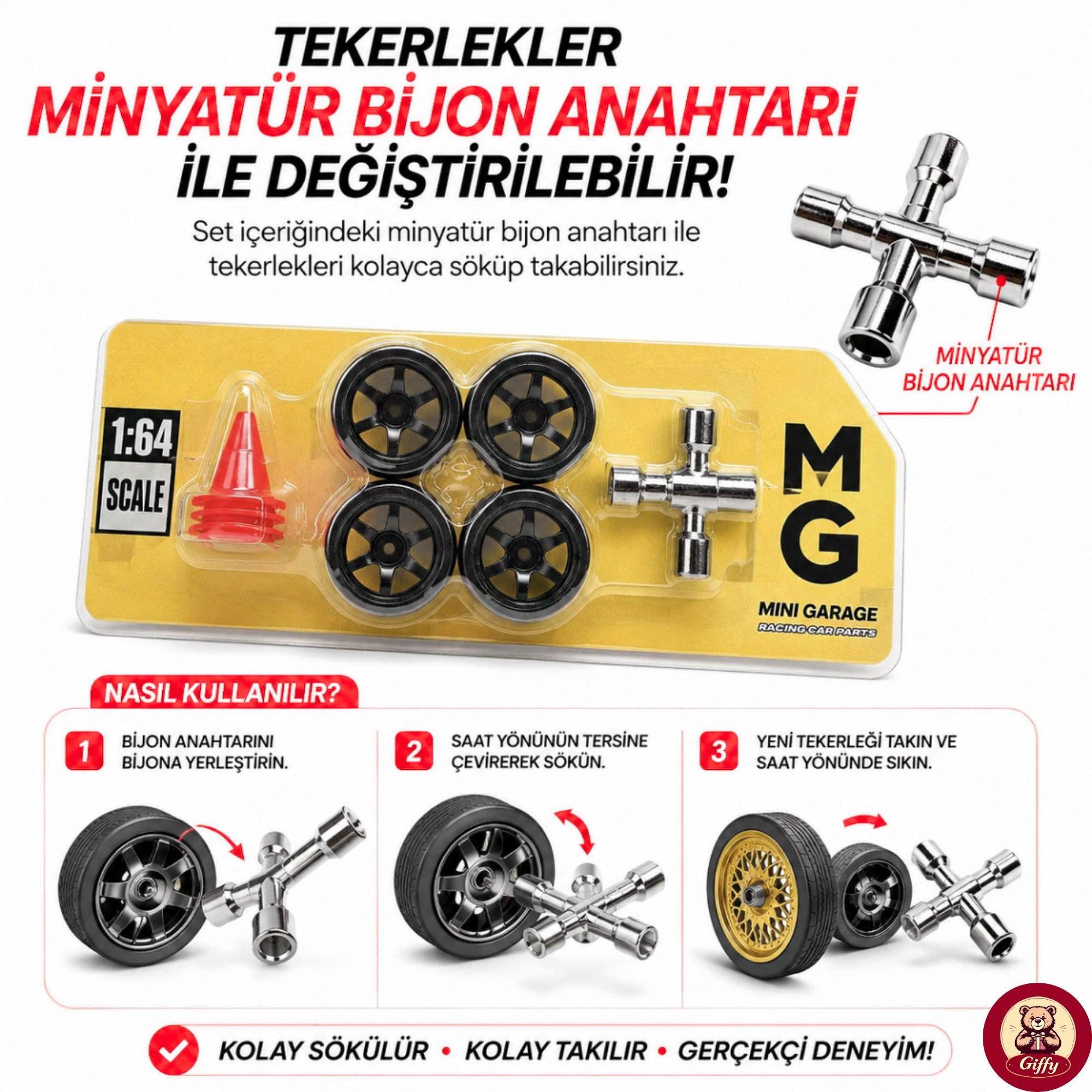 Uzaktan Kumandalı BMW E30 Drift Arabası Retro Efsane Kasa 30 KM/H Sürat Yapabilen 4x4 Şarjlı Hız Ayarlı LED Işıklı 7 Farklı Renk 2 Farklı Mod (Siyah)