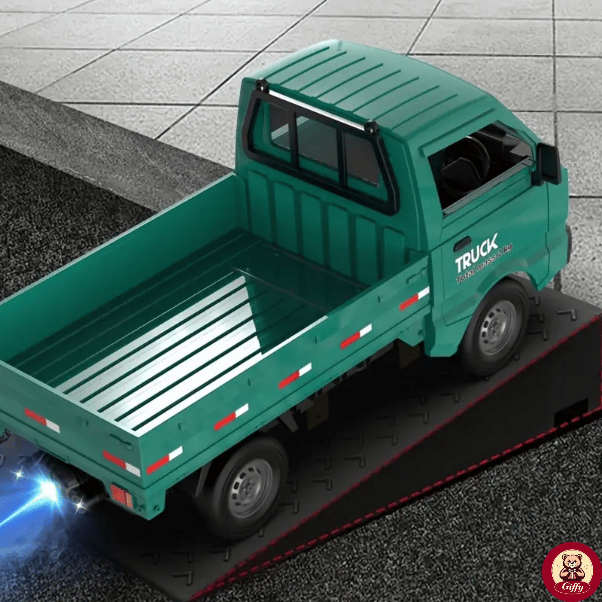Uzaktan Kumandalı RC Kamyonet ,Yük Taşıma Aracı ,Sesli ,Işıklı ,Şarjlı ,(Pil Hediyeli),2.4 Ghz Araç (Yeşil)