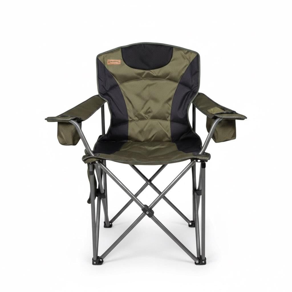 2 adet AlphaBack R108 Katlanır Kamp Sandalyesi Shadow Moss + Kamp Masası Seti