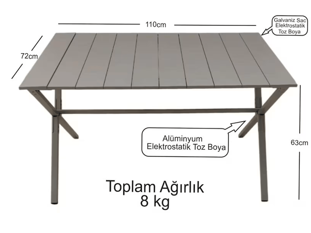 AlphaBack R108 Katlanır Kamp Sandalyesi Shadow Moss + Kamp Masası Seti