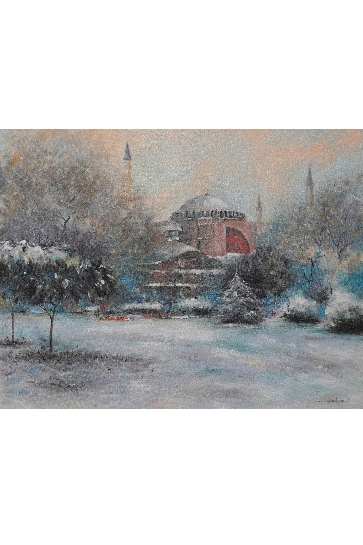Ayasofya'da Kış Uykusu: Kar Altında Tarihi Duruş