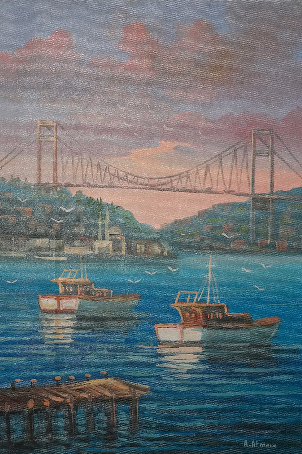 Boğaz'da Gün Batımı: Köprü, Vapurlar ve Sessiz İskele