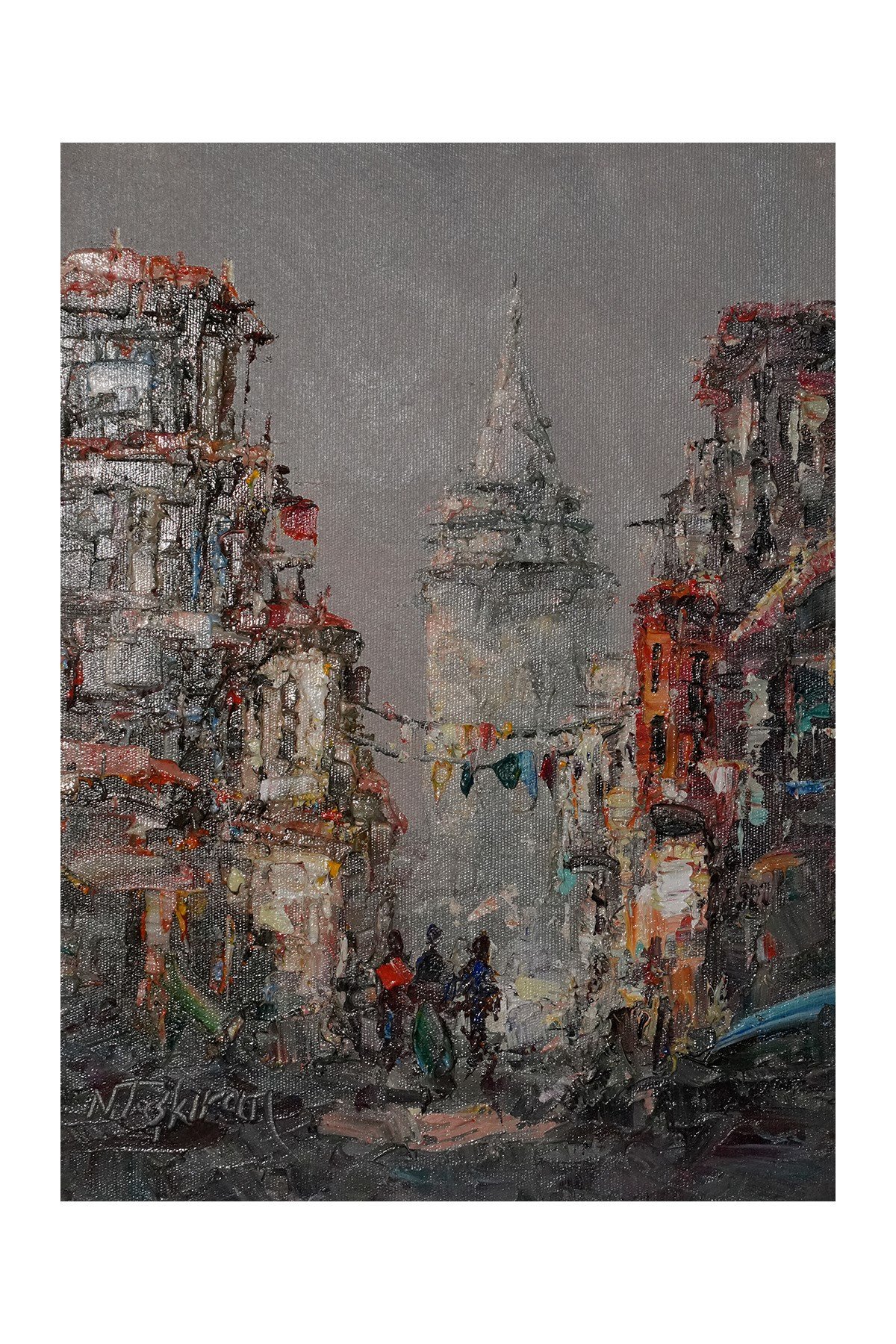 Puslu Sokakta Galata Silüeti