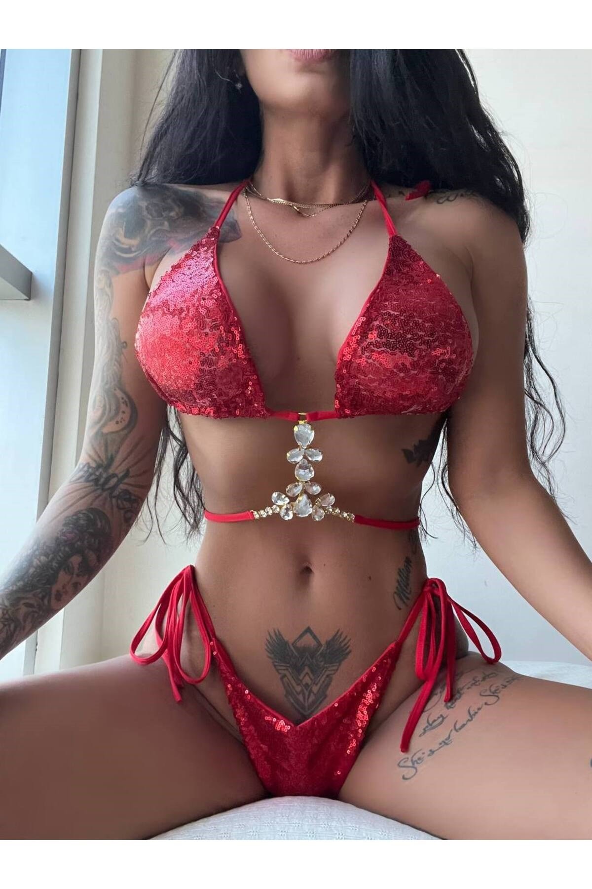 aksesuar detaylı bikini takım