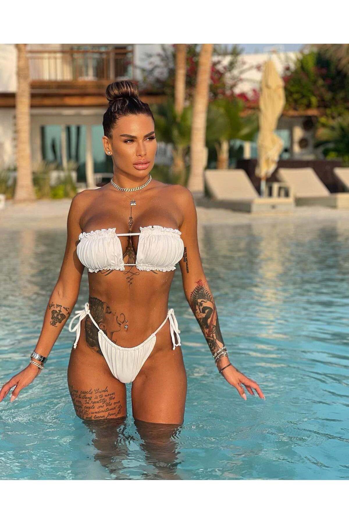 Arjin büzgülü bikini