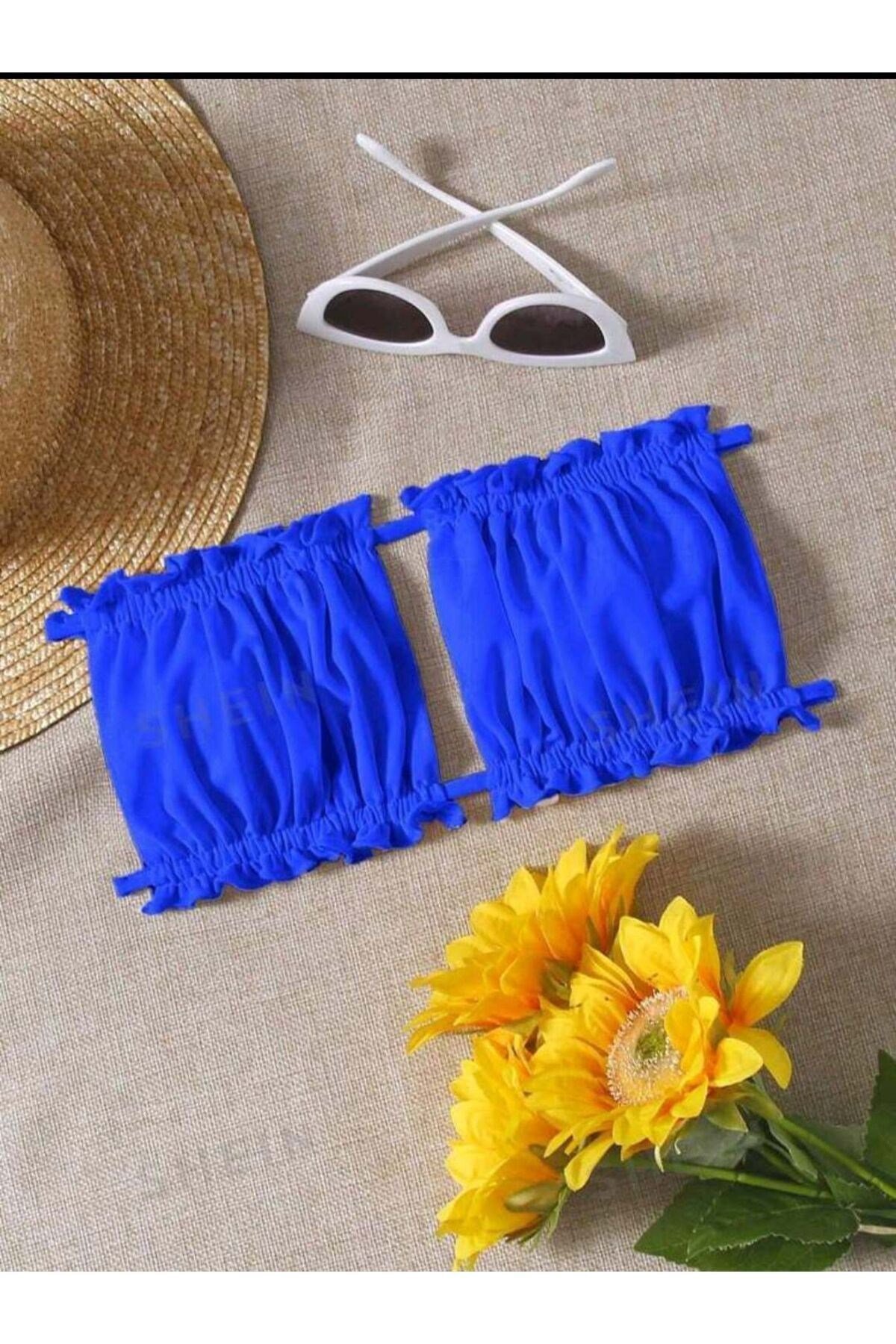 Büzgülü bikini üstü