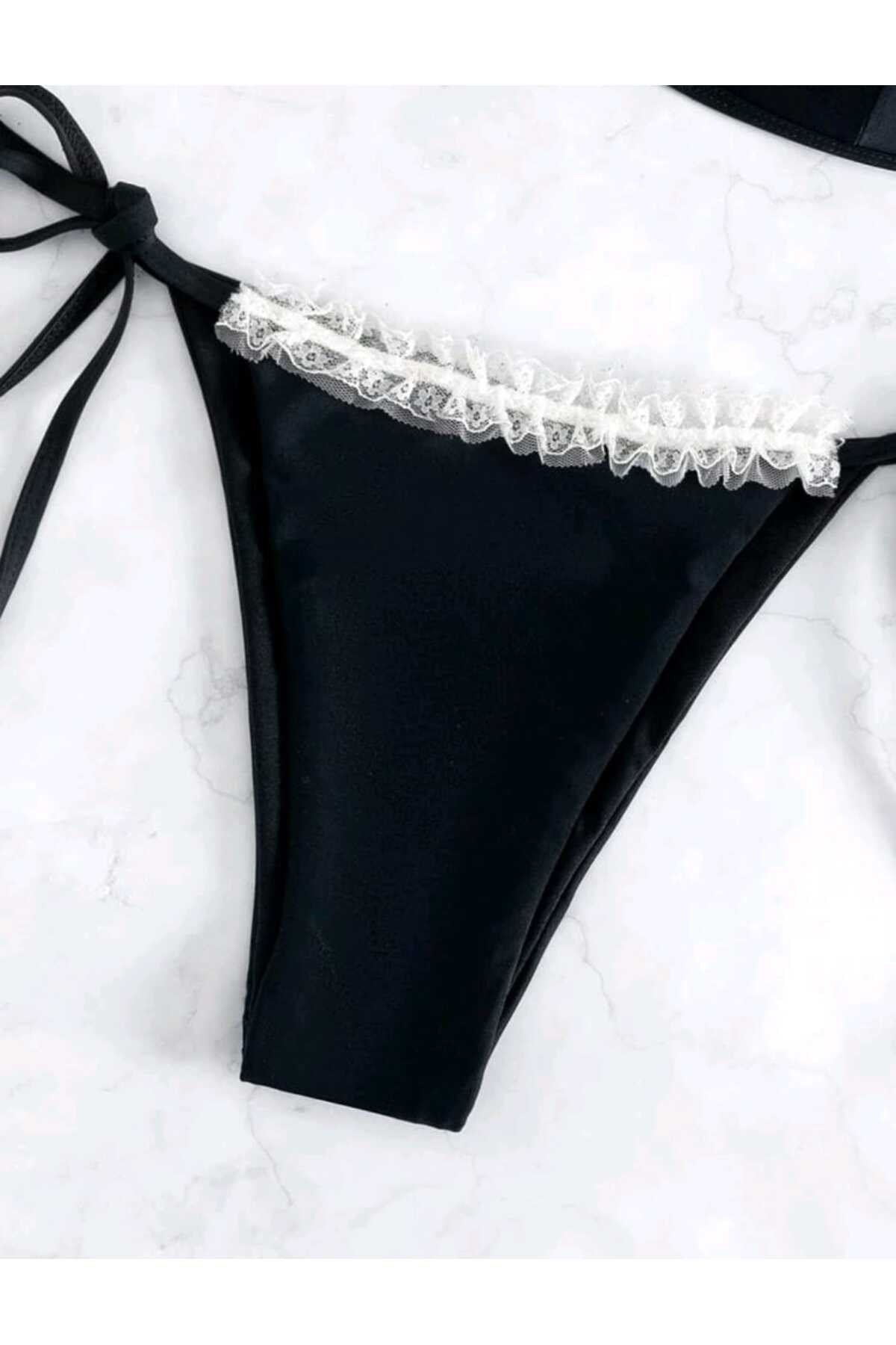Dantel Detaylı Bikini Takım