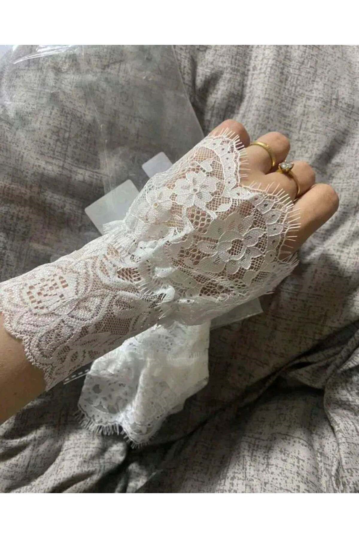 Elena dantel kolluklu eldiven