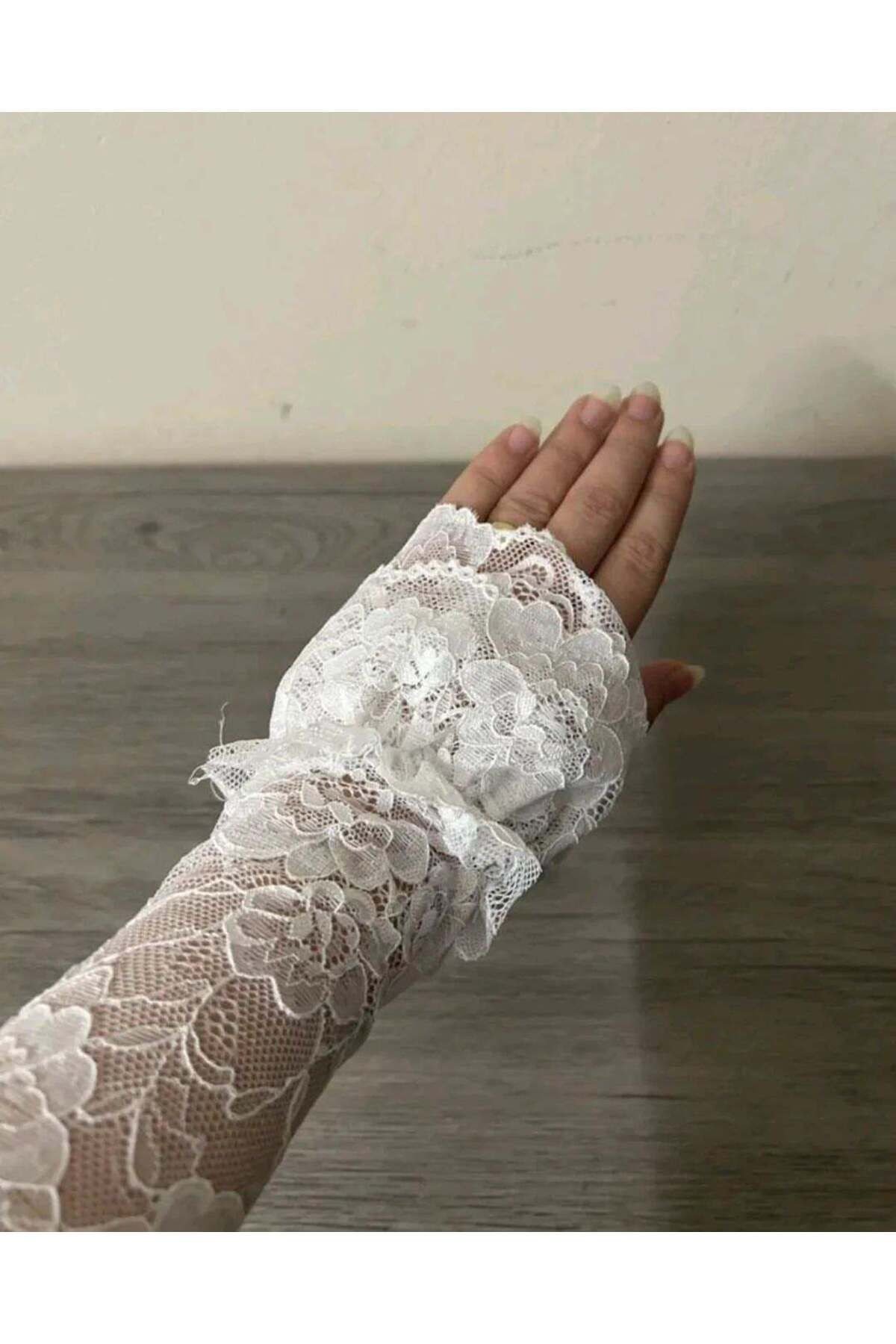 Elena dantel kolluklu şık eldiven