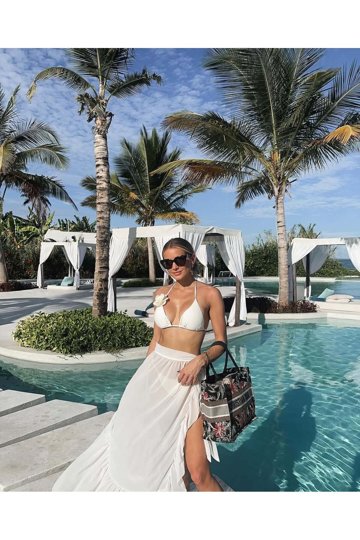Gardenya bikini pareo set